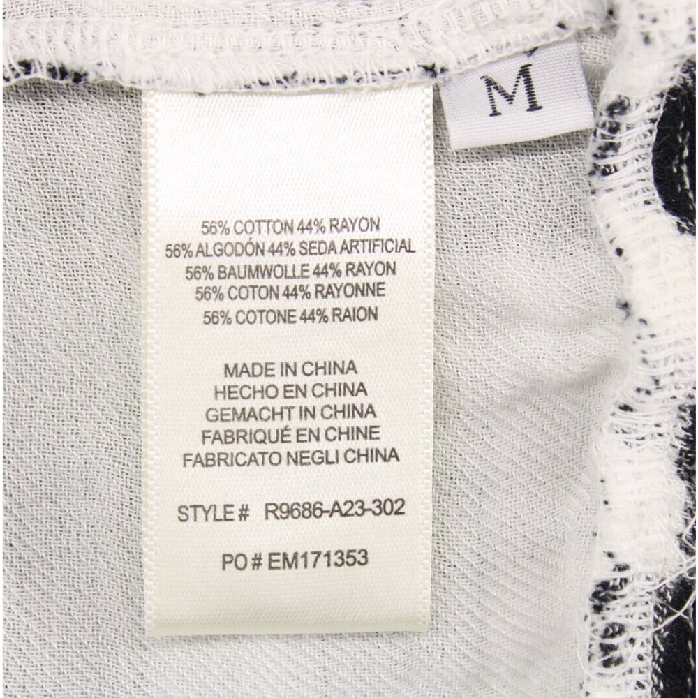Anthropologie Cloth & Stone Women's Sara Top Black White Plaid Popover Soft Sz M - Picture 7 of 8
